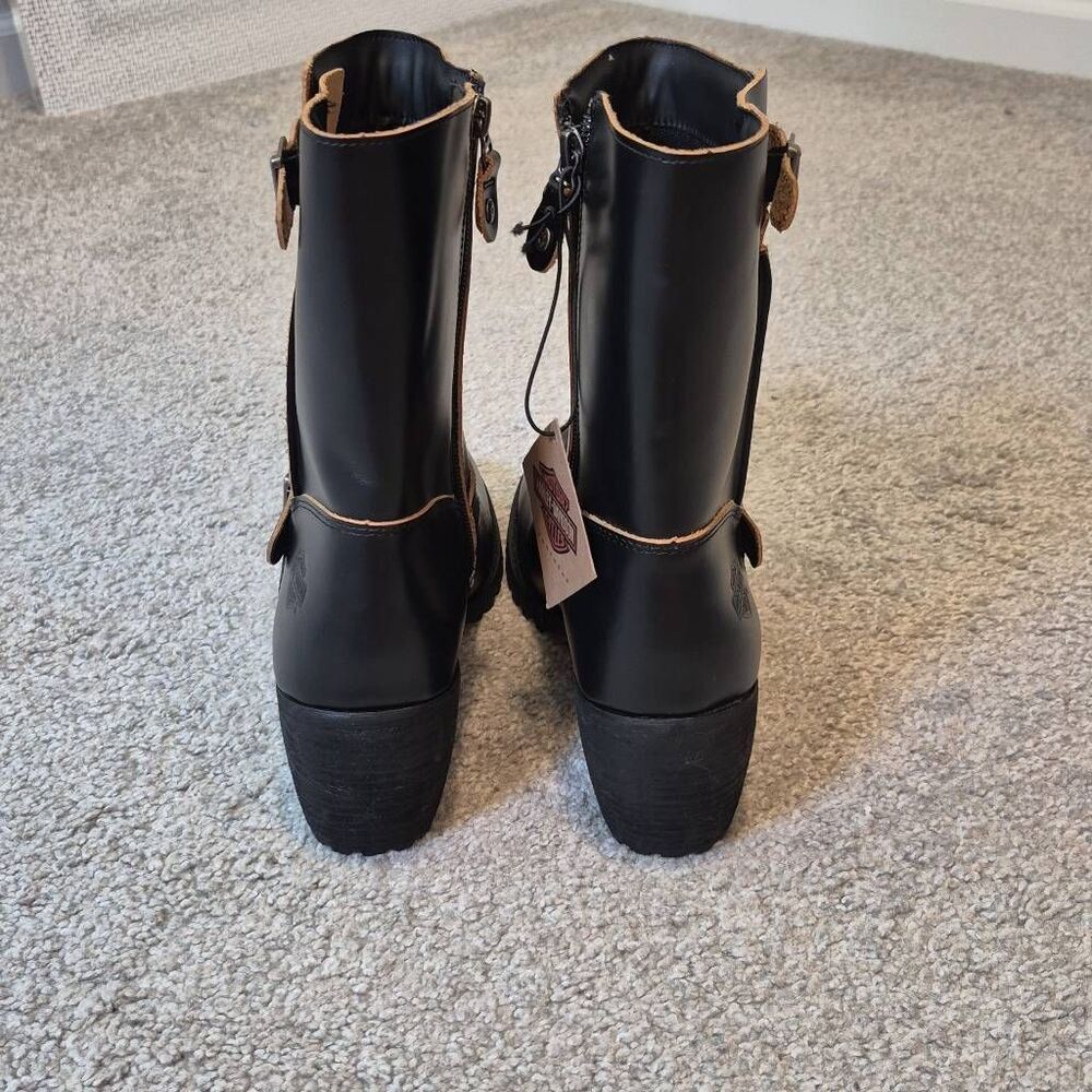Harley-Davidson Women's Size 10 Lalanne Engineer Riding Boots Black - Picture 4 of 8